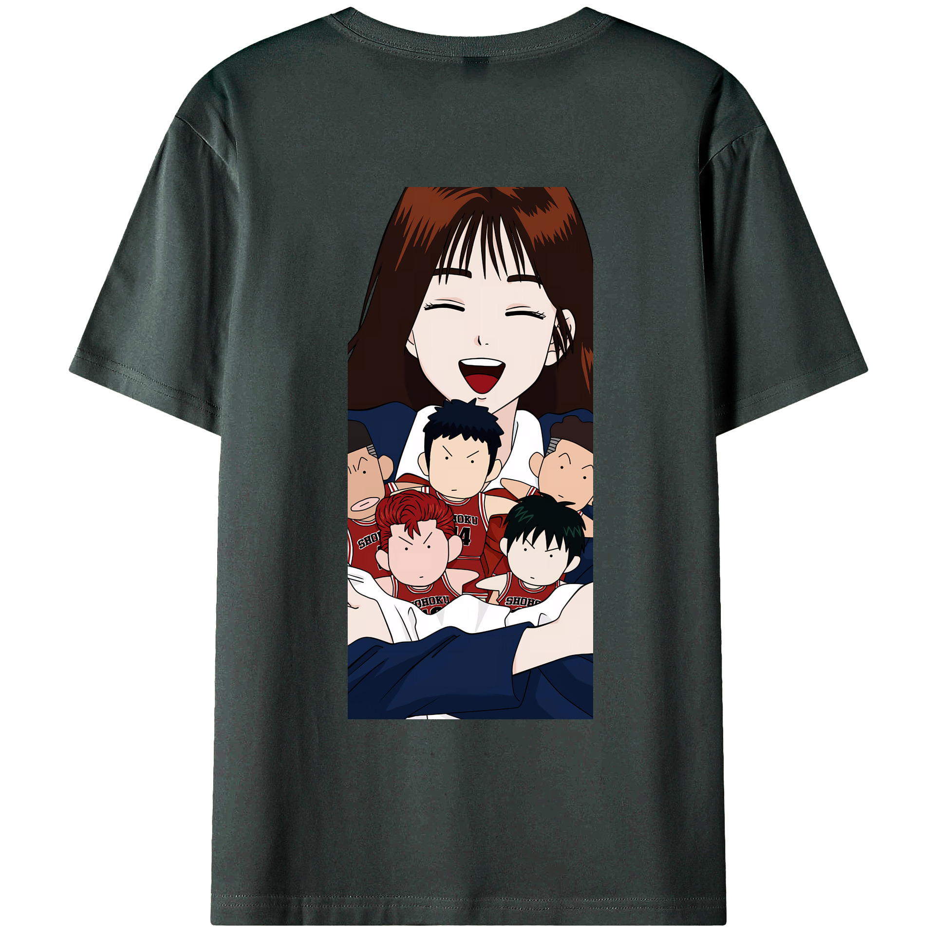 （画像用） SLAM DUNK／スラムダンク 綿100％ メンズ半袖Tシャツ（バックプリント） 通気性